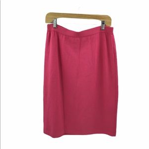 St. John Pink Santana Knit Elastic Waist Straight
